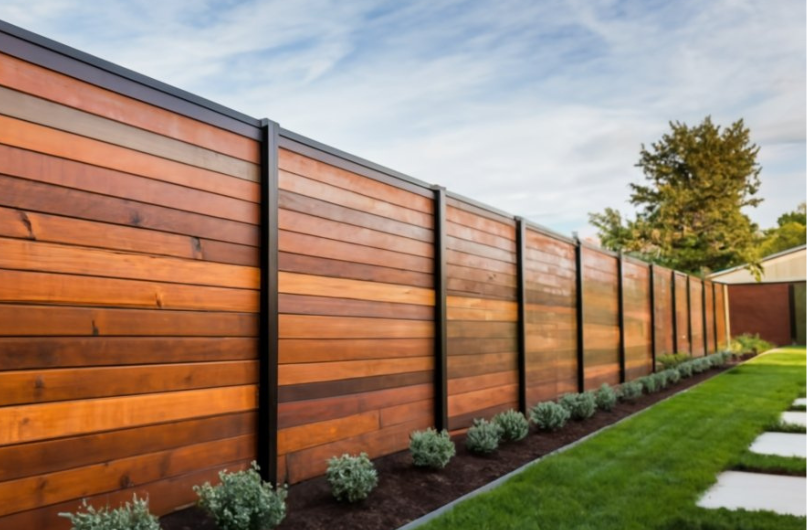 side horizontal privacy fence